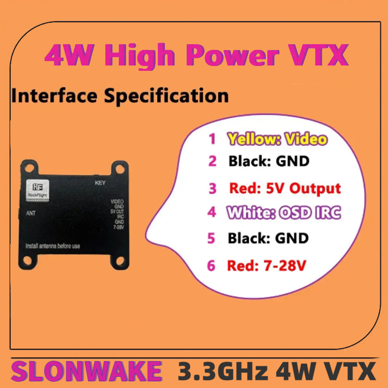 SLONWAKE FPV 3.3G 16CH 4000mW  - Fpv Drone Antenna reseña y precio