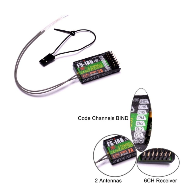 Flysky FS-IA6 Receiver 6CH Dua - Fpv Drone Antenna reseña y precio