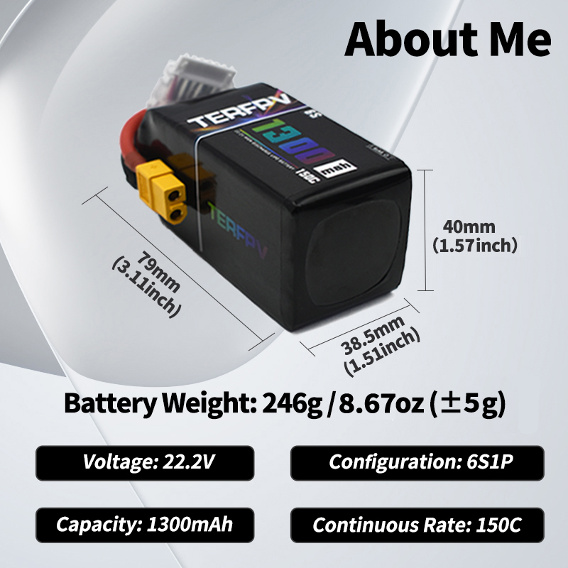 TERFPV Lipo Battery 6S 22.2V 1 - Fpv Drone Battery reseña y precio