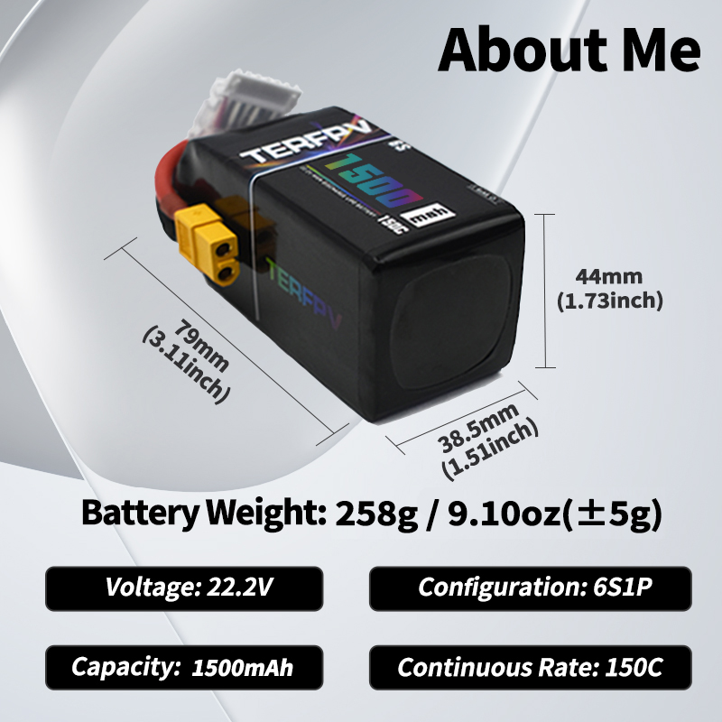 TERFPV Lipo Battery 6S 22.2V 1 - Fpv Drone Battery reseña y precio