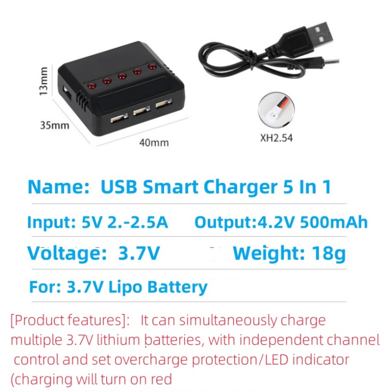 Syma X5HW X5HC X5C X5SW 3.7V 5 - Fpv Drone Charger reseña y precio