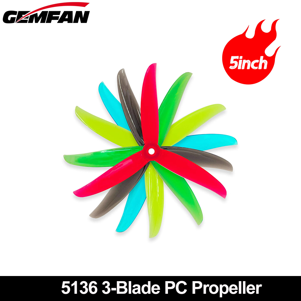 Gemfan VANOVER 5136 3 Blade PC - Fpv Drone Quadcopter reseña y precio