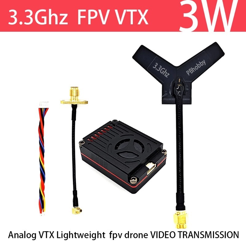 3.3GHz FPV VTX/VRX  3W Analog  - Fpv Drone Transmitter reseña y precio