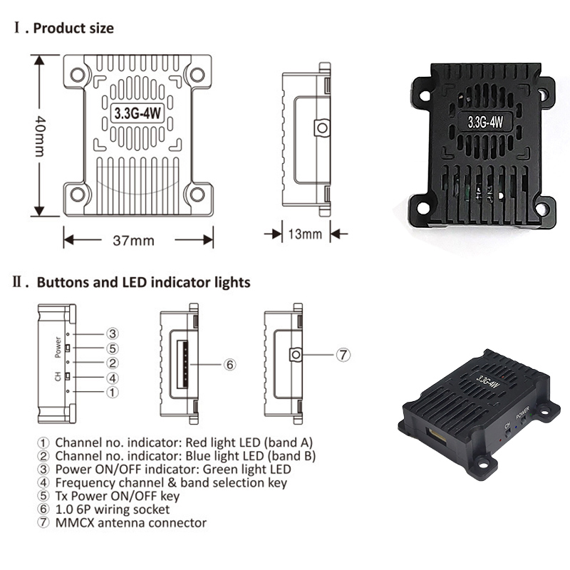 3.3GHz 3.3G 4W FPV Drones Mode - Fpv Drone Antenna reseña y precio