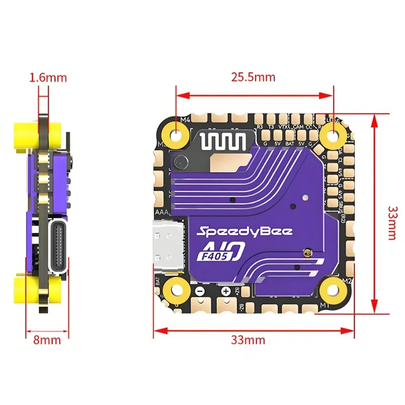 SpeedyBee F405 AIO Flight Cont - Fpv Drone Quadcopter reseña y precio