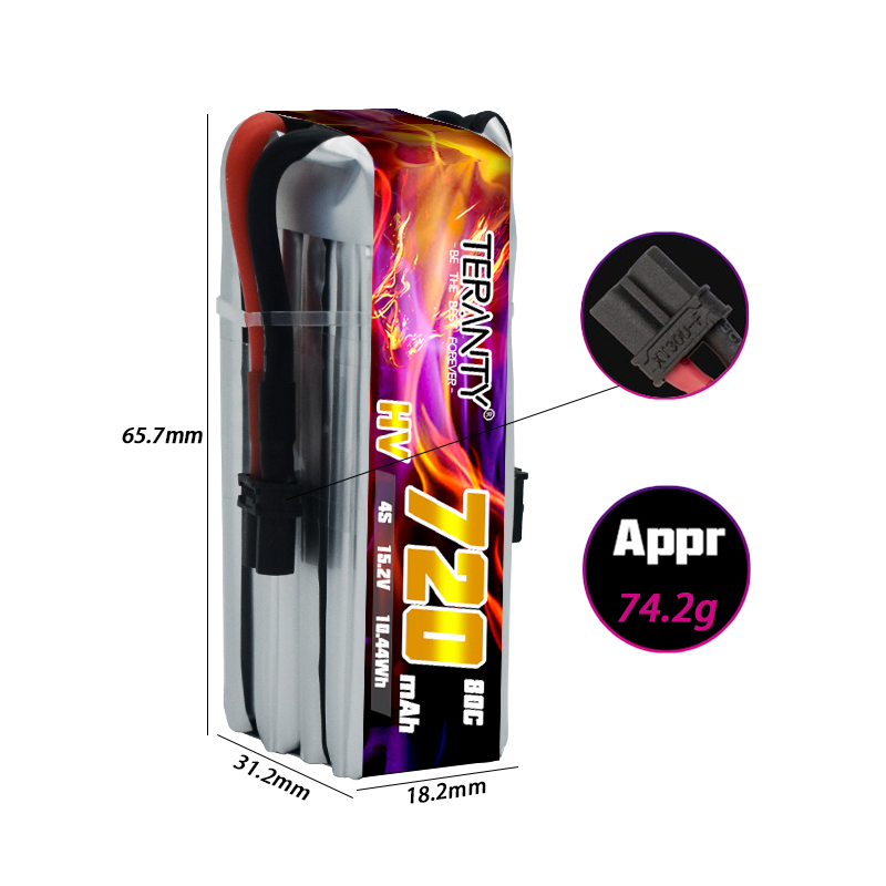 TERANTY 720mAh 4S 15.2V HV Lip - Fpv Drone Battery reseña y precio