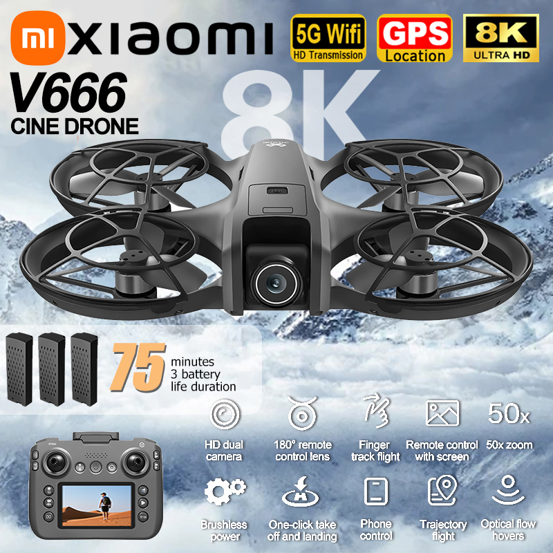 Xiaomi V666 Drone 8K Aerial HD - Fpv Drone Charger reseña y precio