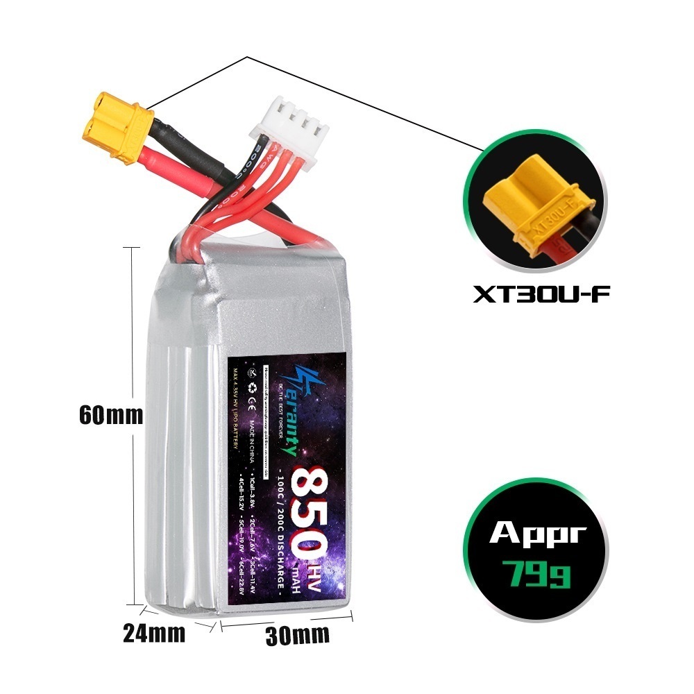 1/2/3PCS TERANTY 3S 11.4V Lipo - Fpv Drone Battery reseña y precio
